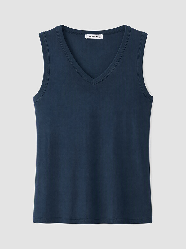 LCWAIKIKI Curve Plus Size V Neck Women's Tank Top