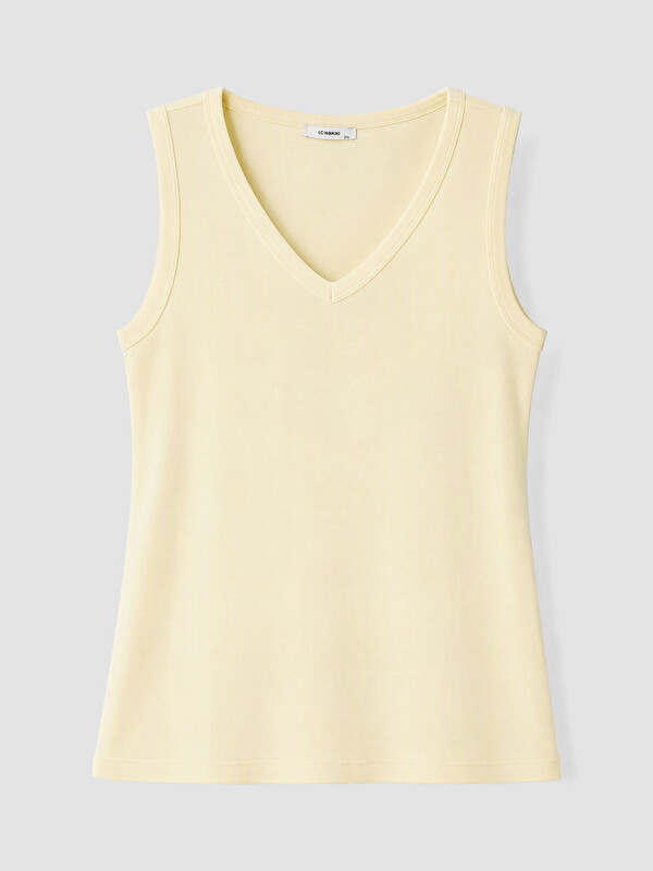 LCWAIKIKI Curve Plus Size V Neck Women's Tank Top