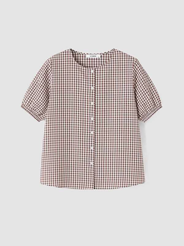LCWAIKIKI Curve Plus Size Plaid Blouse