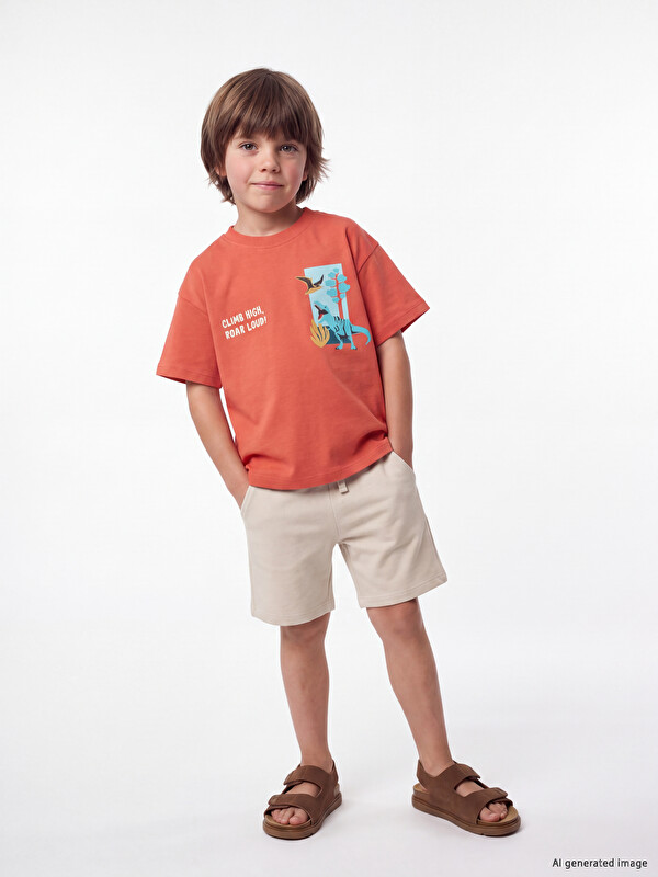 LCW Kids Printed Boys' Shorts Set