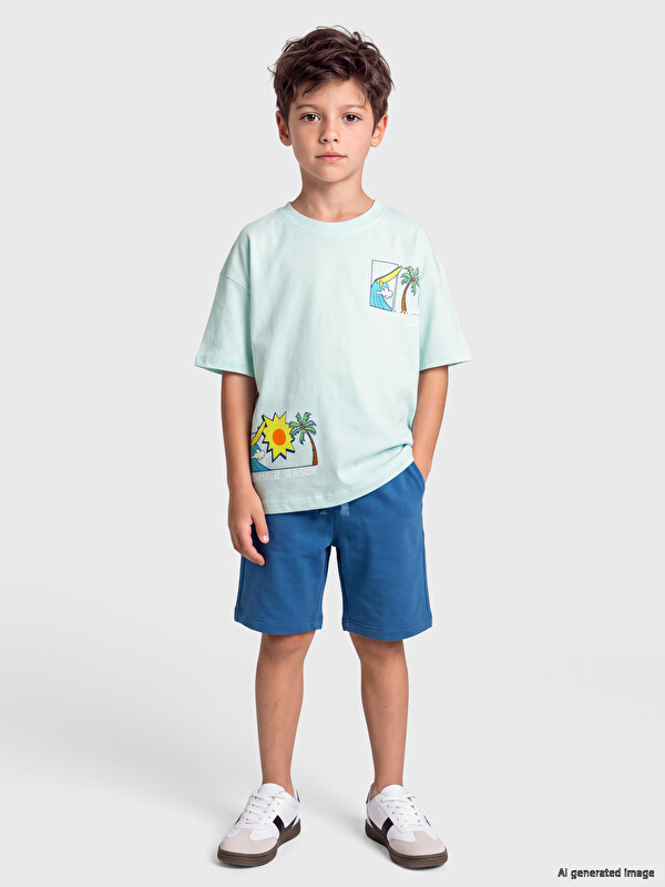 LCW Kids Printed Boys' Shorts Set
