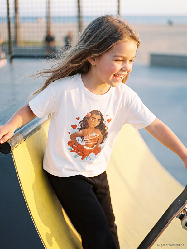 LCW Kids Моана печатена маица за девојчиња