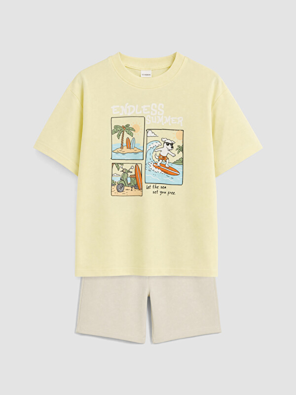 LCW Kids Printed Boys' Shorts Set