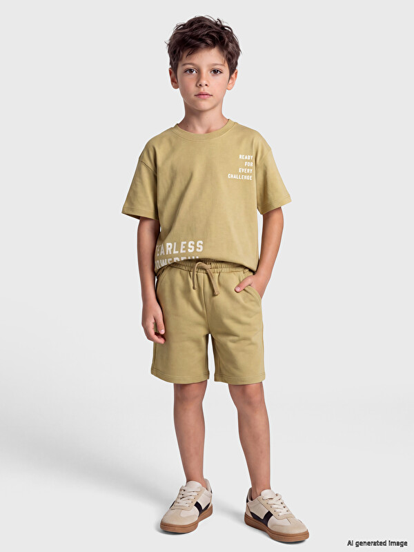 LCW Kids سێتی شۆرتی چاپکراوی کوڕان