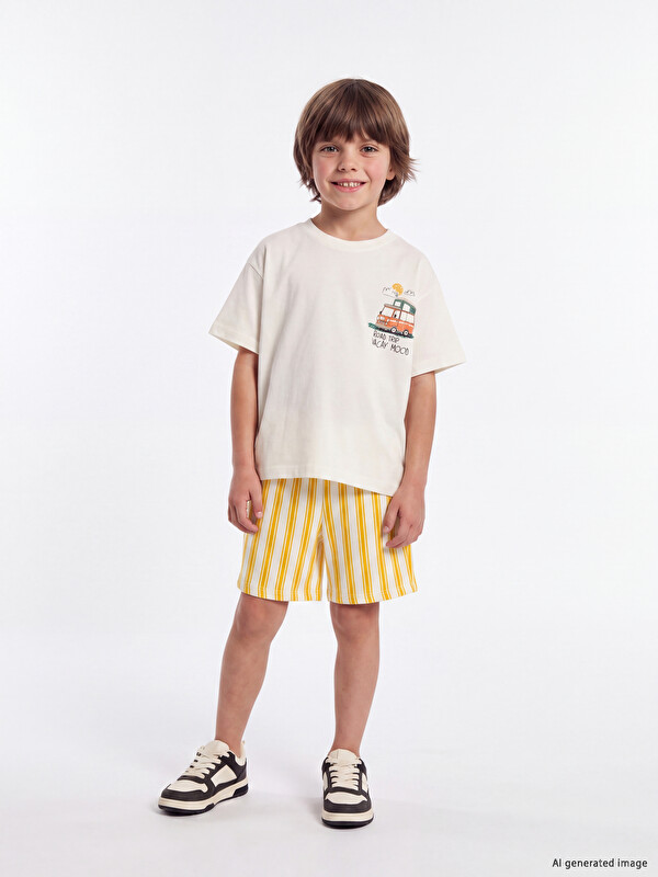 LCW Kids Printed Boys' Shorts Set