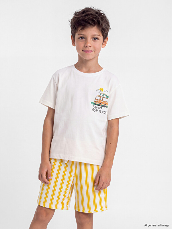 LCW Kids Printed Boys' Shorts Set