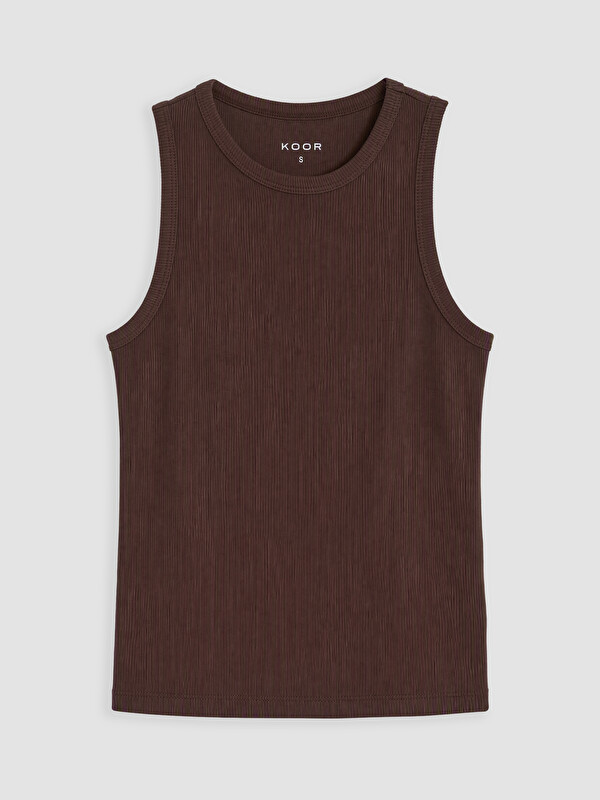 KOOR SPORT Woman Brown Athletic Tank Top