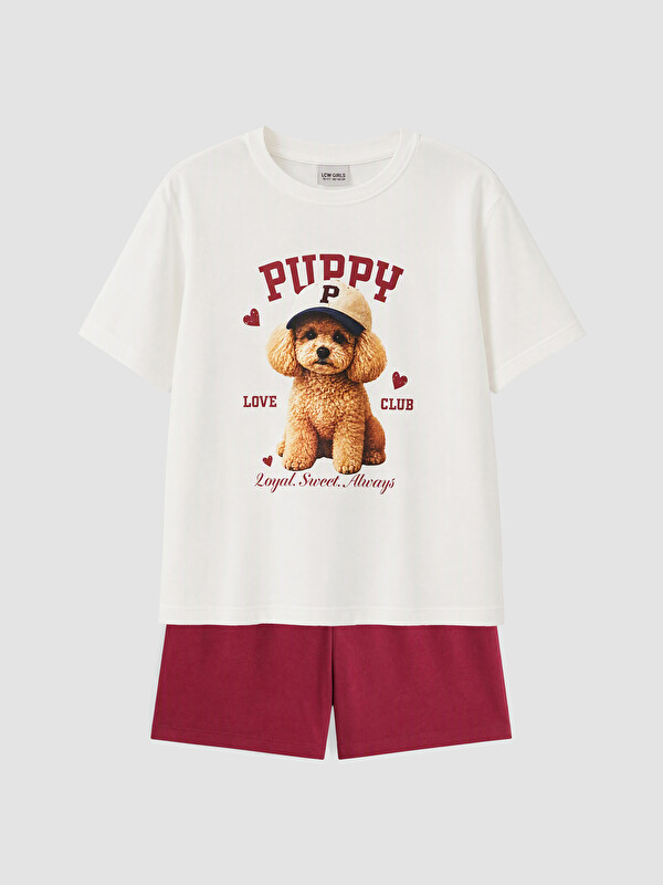 LCW Kids Kız Çocuk Şortlu Pijama Takımı