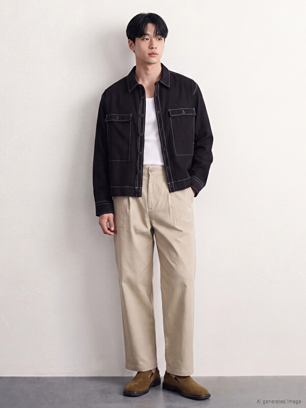 XSIDE Loose Fit Erkek Pileli Pantolon