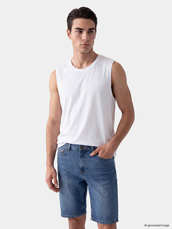 LCWAIKIKI Classic Standart Fit Bisiklet Yaka Erkek Kolsuz Tişört