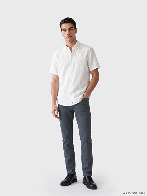 LCWAIKIKI Classic Standart Kalıp Gabardin Erkek Chino Pantolon