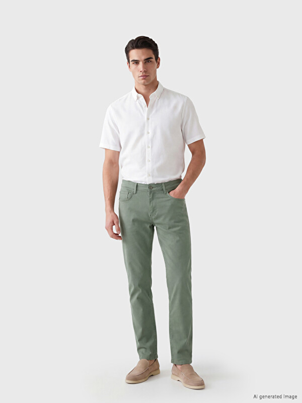 LCWAIKIKI Classic Chino pantalone od gabardina standardnog kroja za muškarce