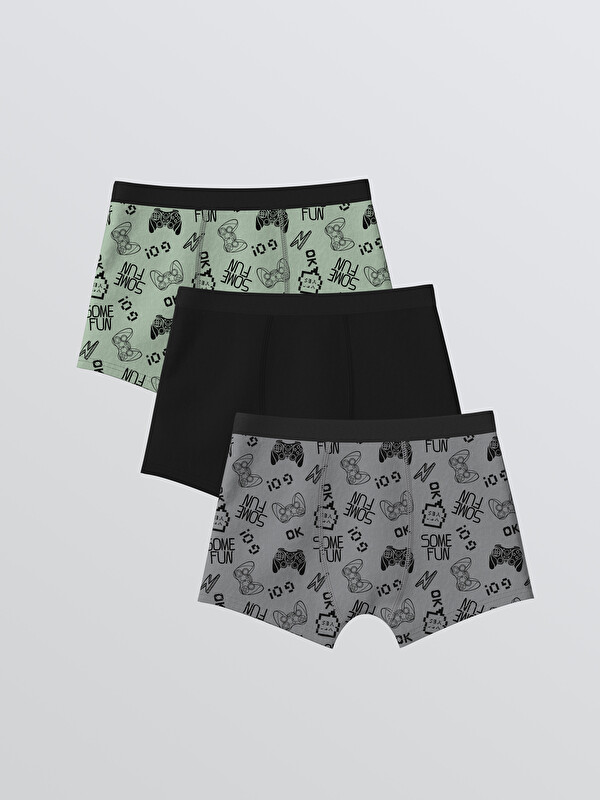 LCW Kids Printed Boys' Boxer Trunks 3-Pack