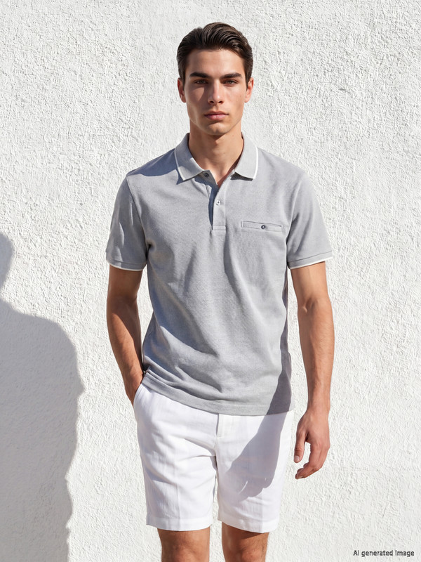 LCWAIKIKI Classic Polo Neck Mercerized-Look Men's T-Shirt