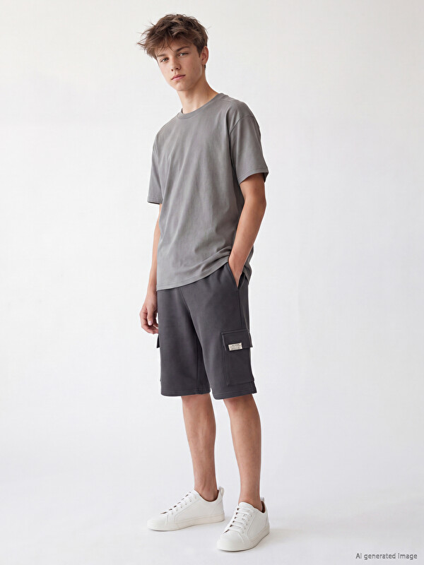 LCW Kids Elastic Waist Boys' Cargo Shorts