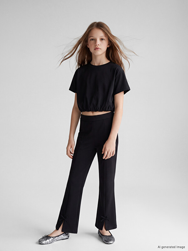 LCW Kids Elastic Waist Flare Girls' Leggings