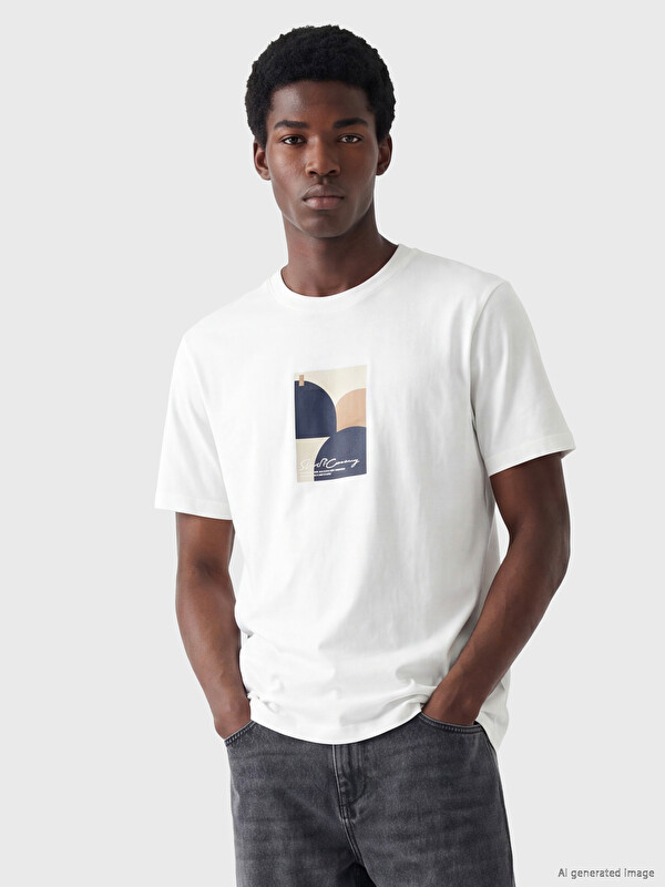 XSIDE Crew Neck Printed Jersey Men's T-Shirt