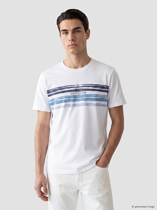 XSIDE Crew Neck Printed Jersey Men's T-Shirt