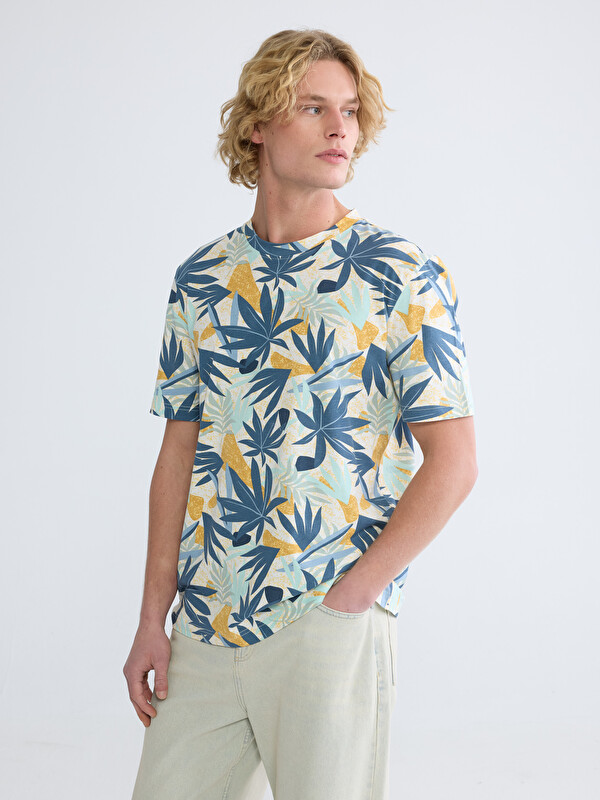 XSIDE Crew Neck Printed Jersey Men's T-Shirt