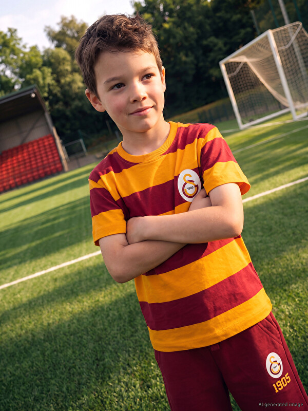 LCW Kids Galatasaray Baskılı Erkek Çocuk Tişört