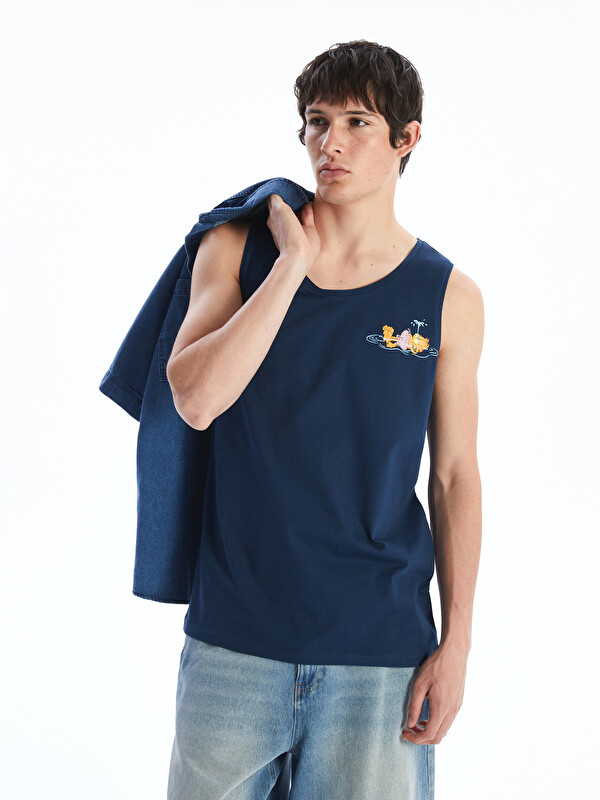 XSIDE Crew Neck Garfield Printed Men's Sleeveless T-Shirt