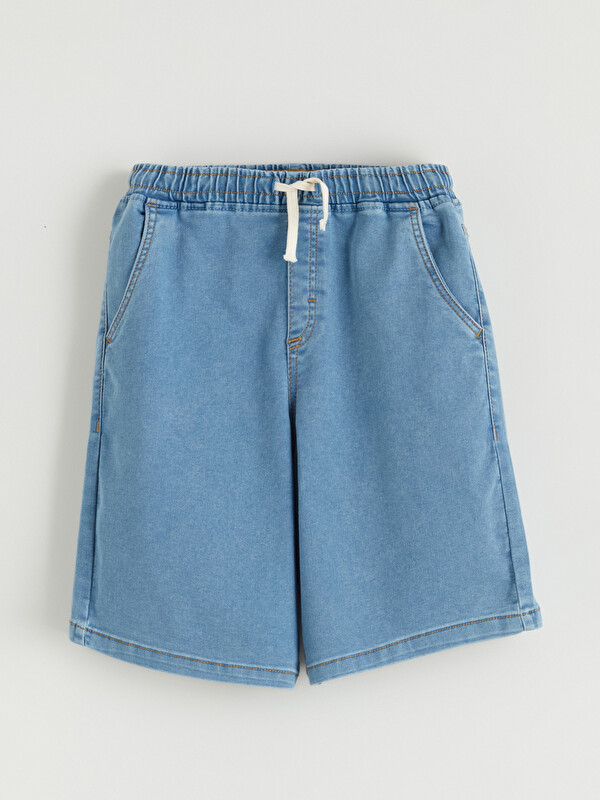 LCW Kids Elastic Waist Basic Boys' Jean Shorts