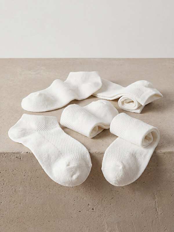 LCW baby Basic Erkek Bebek Patik Çorap 5'li