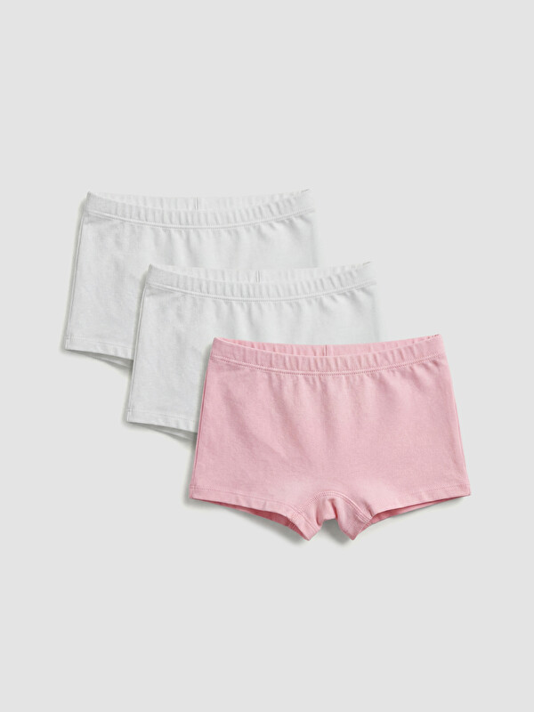 LCW Kids Basic Girls' Boxer Trunks 3-packs