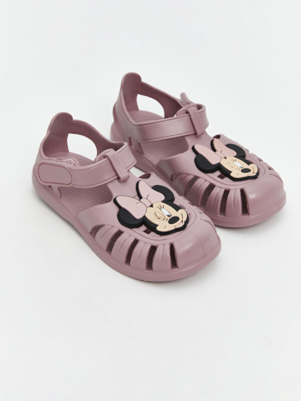LCW STEPS Minnie Mouse Baskılı Kız Bebek Sandalet