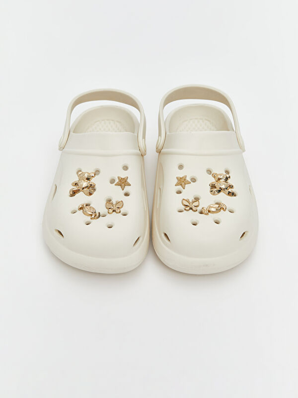 Lcw Steps Bej Lcw Steps Baskili Kız Çocuk Plaj Sandaleti