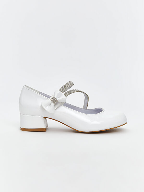 Parlak Taşlı Kız Çocuk Topuklu Ayakkabı - Görsel 3