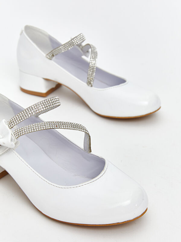 Parlak Taşlı Kız Çocuk Topuklu Ayakkabı - Görsel 4