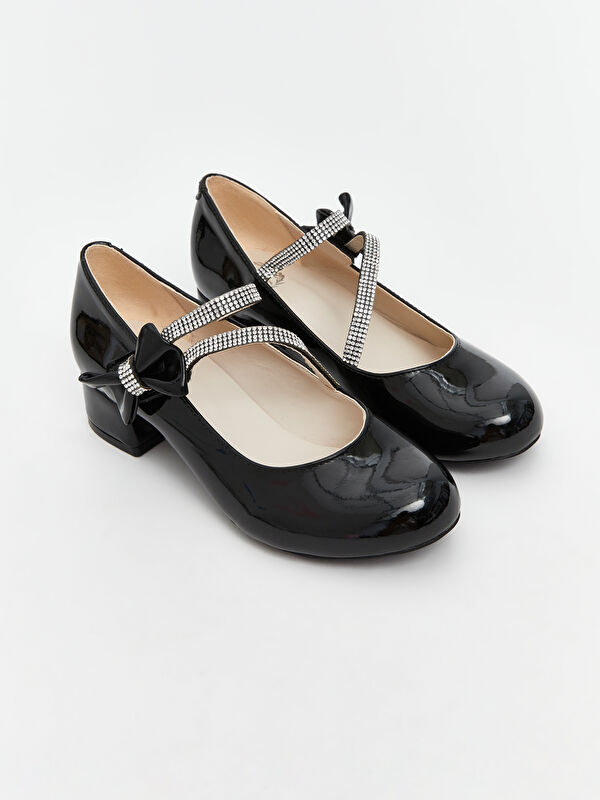 Parlak Taşlı Kız Çocuk Topuklu Ayakkabı - Görsel 2