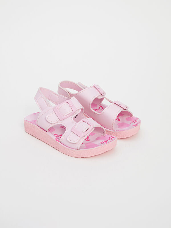 LCW STEPS Barbie Baskılı Kız Çocuk Sandalet