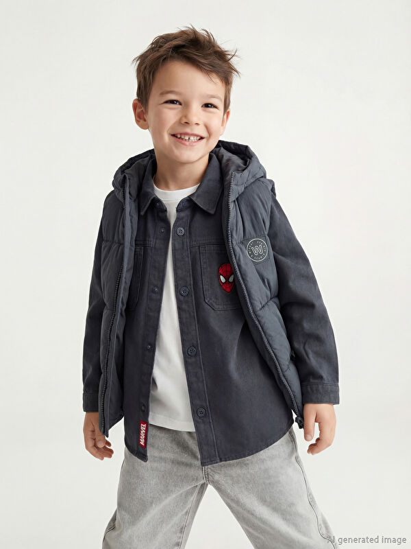 LCW Kids Kapüşonlu Erkek Çocuk Şişme Yelek