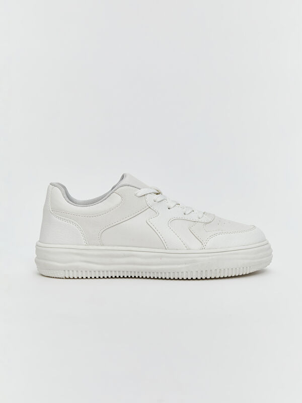 Deri Görünümlü Kadın Spor Ayakkabı - Görsel 3