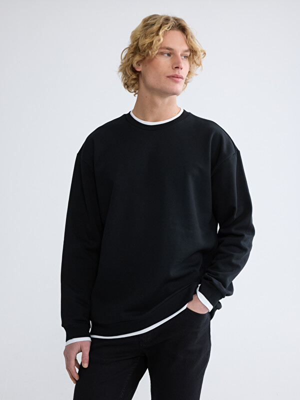 XSIDE Crew Neck Embroidered Men's Thick Sweatshirt