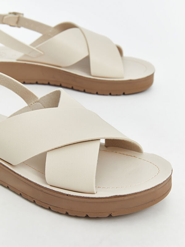 Çapraz Bantlı Kadın Sandalet - Görsel 4