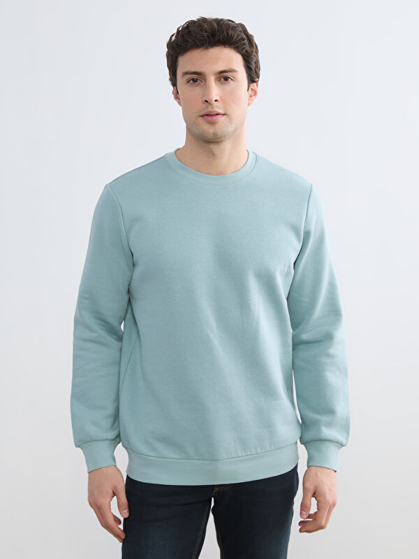 LCWAIKIKI Classic Crew Neck Men's Thick Sweatshirt