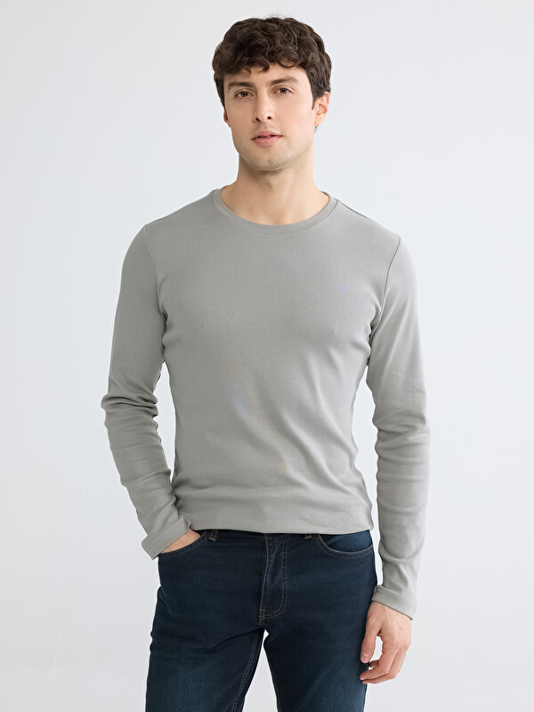 LCWAIKIKI Classic Μπλουζάκι Μακρυμάνικο με Στρογγυλή Λαιμόκοψη Ανδρικό