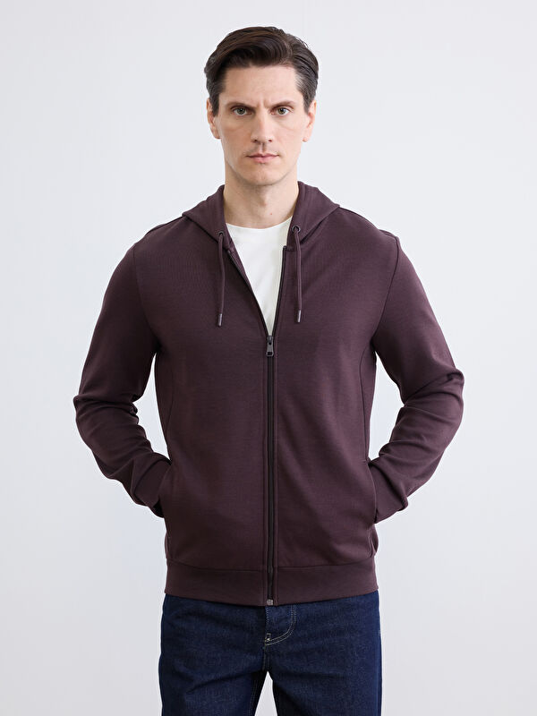 LCWAIKIKI Basic Hooded Men's Zip-Up Sweatshirt