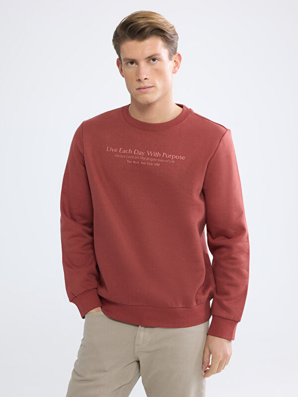 LCWAIKIKI Classic Crew Neck Printed Men's Sweatshirt
