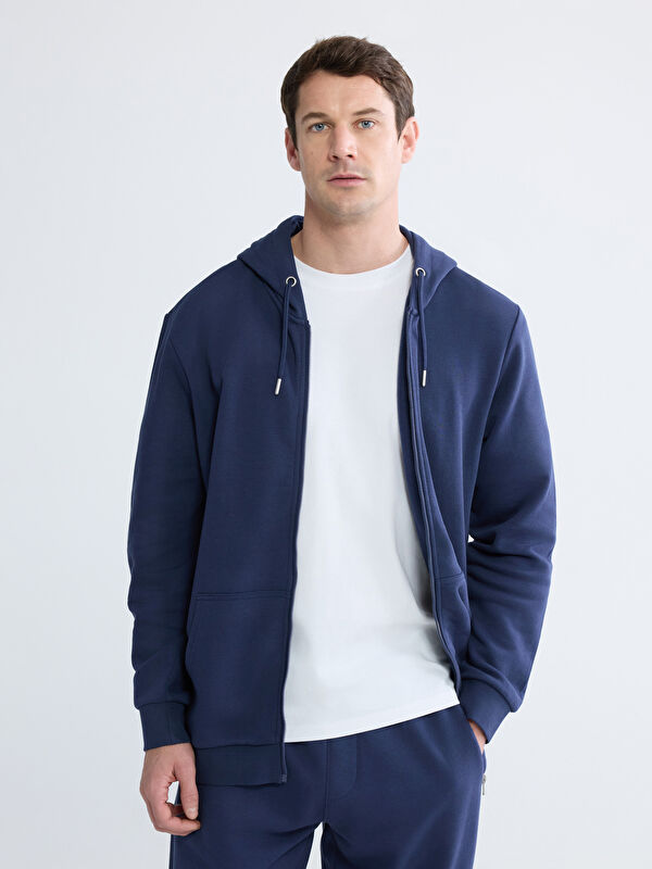 LCWAIKIKI Classic Herren Kapuzen-Sweatshirt mit Reißverschluss