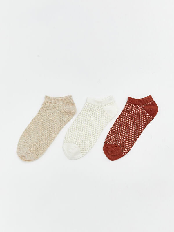 LCW DREAM Women's Patterned Ankle Socks Set of 3