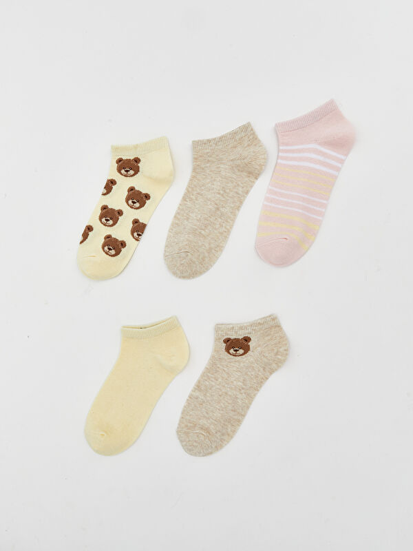 LCW DREAM Women's Patterned Ankle Socks - Set of 5