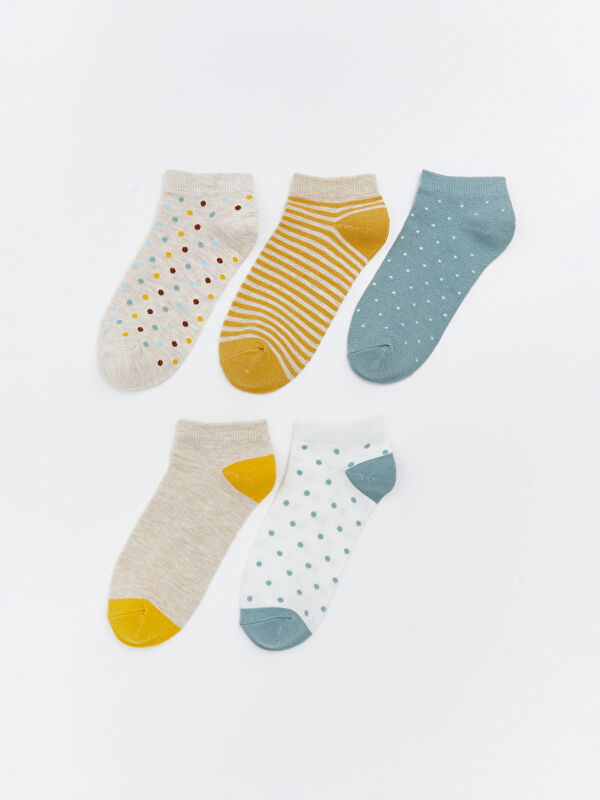 LCW DREAM Women's Patterned Ankle Socks - Set of 5