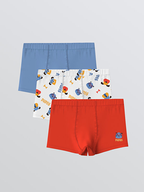 LCW Kids Baskılı Erkek Çocuk Boxer 3'lü