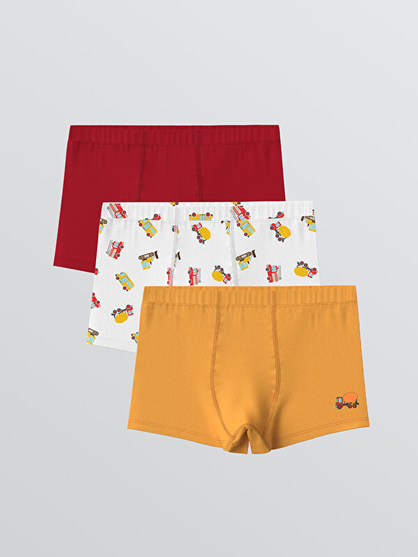 LCW Kids Baskılı Erkek Çocuk Boxer 3'lü
