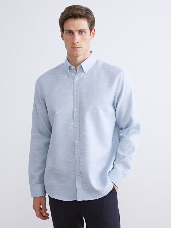 SOUTHBLUE Regular Fit Dobby Men's Shirt