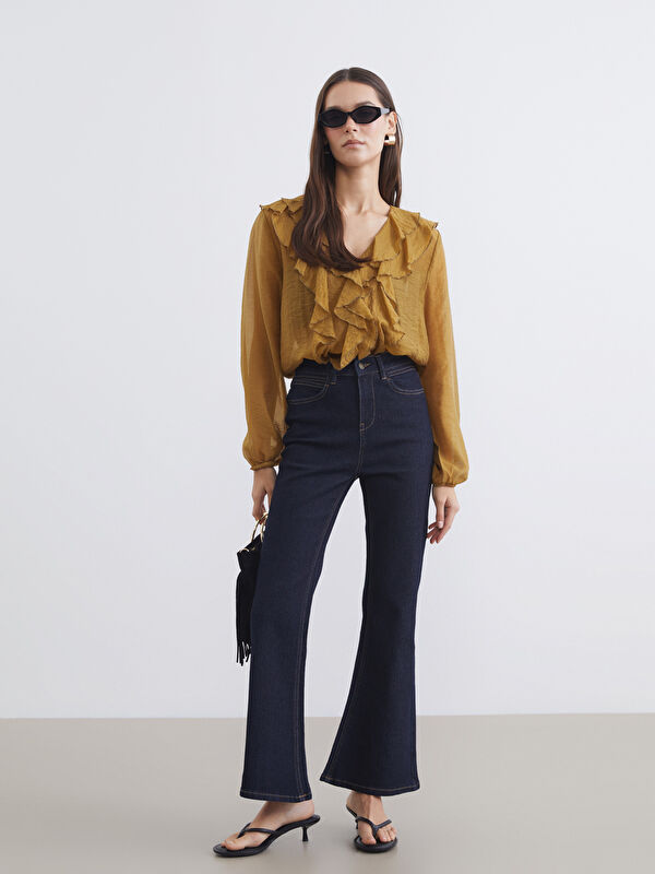LCW Jeans سروال جينز نسائي بقصة شعلة